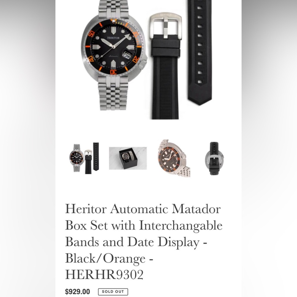 Heritor Automatic Matador Orange/Black Watch